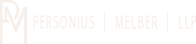 Personius Melber logo in white